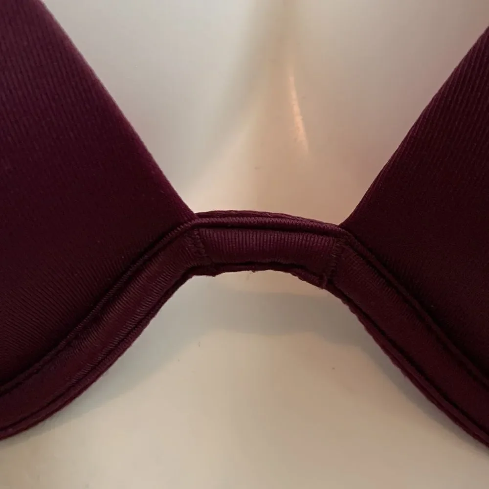 Victoria’s Secret PINK Wear Everywhere Super Push-Up Bra 34B Burgundy - Picture 3 of 12